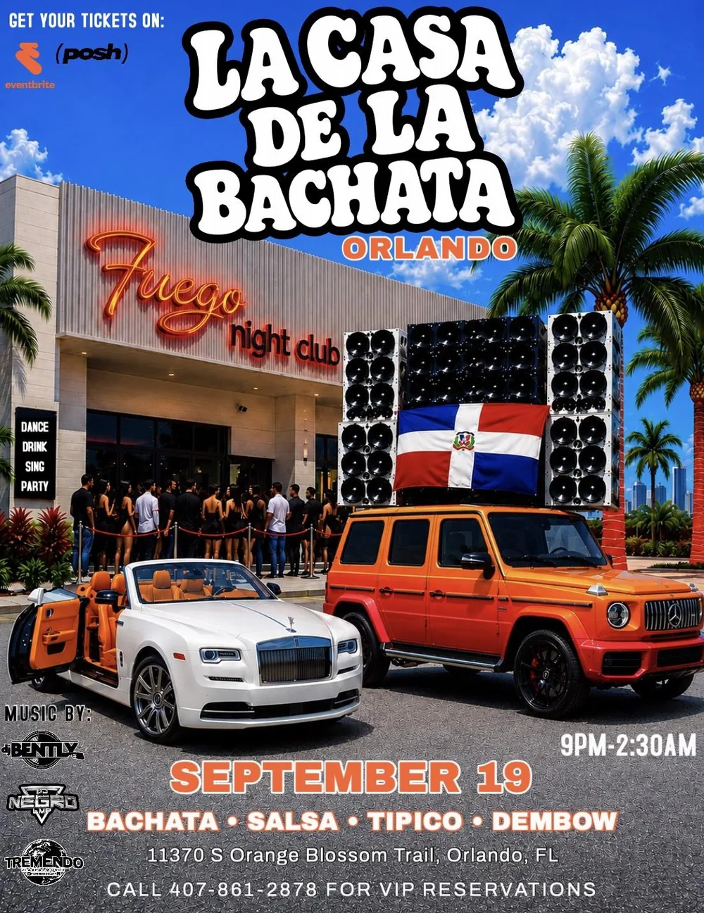 La Casa de la Bachata flyer for Orlando, FL, Sep 19