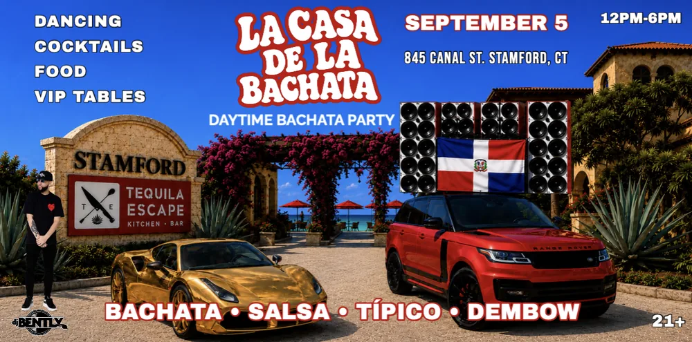 La Casa de la Bachata flyer for Stamford, CT, Sep 5